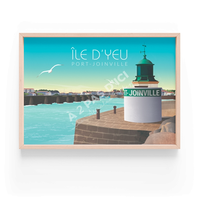 Affiche Ile d'Yeu - Port Joinville - Vendée