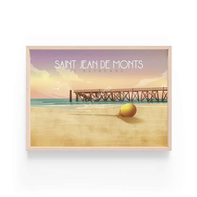 Affiche Saint-de-monts - Estacade  La bouée