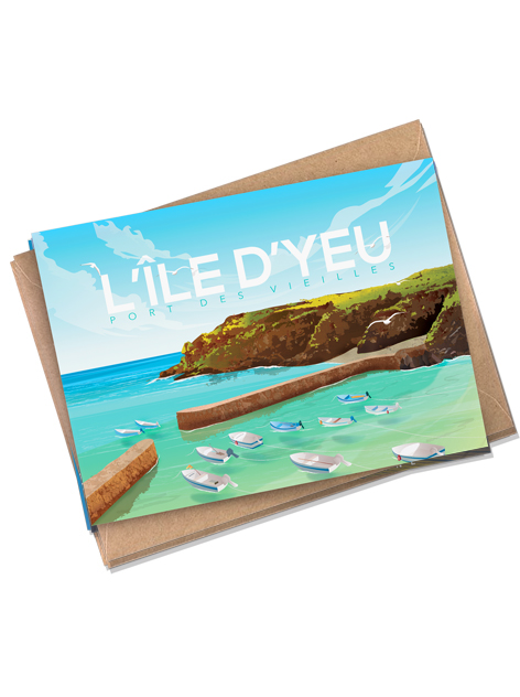 Ile d'Yeu  - Port des Vielles -  Carte postale