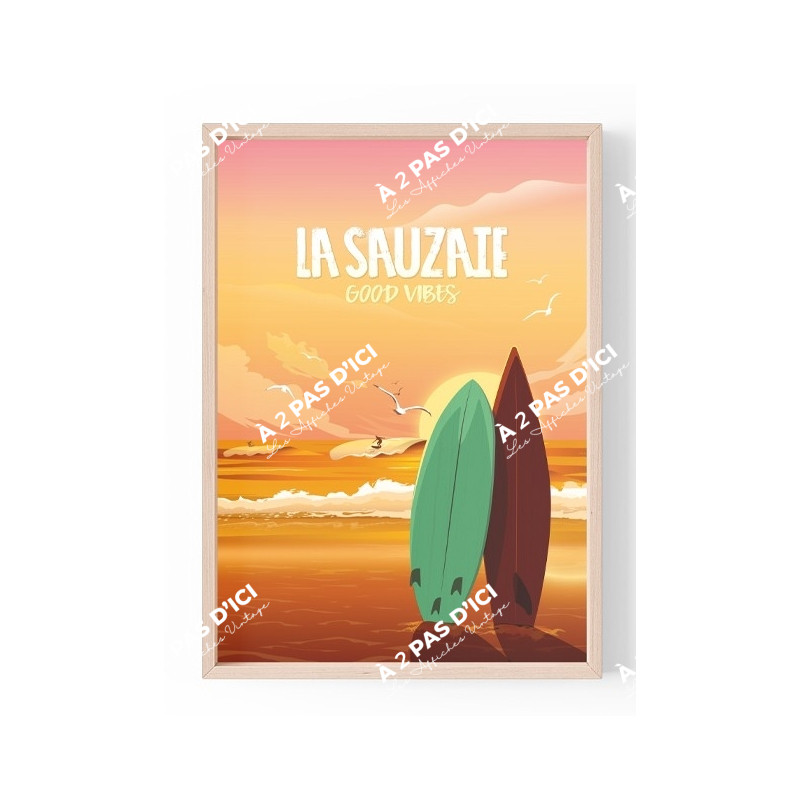 Affiche - Bretignolles-sur-Mer - Good Vibes - La Sauzaie