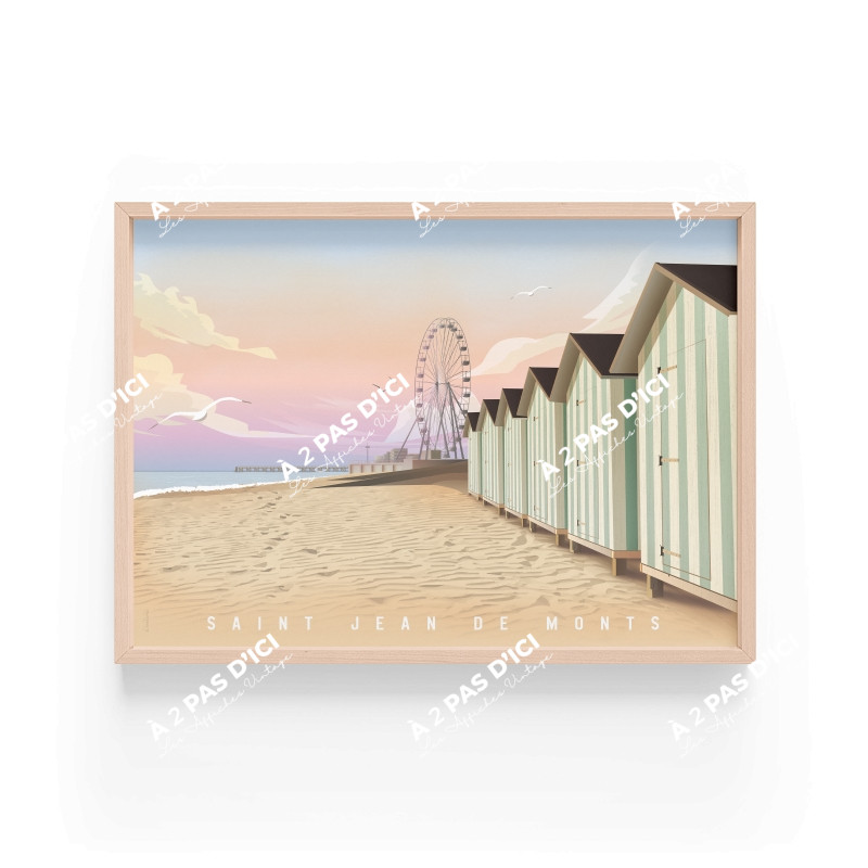 Affiche - Saint-Jean-de-Monts - la plage