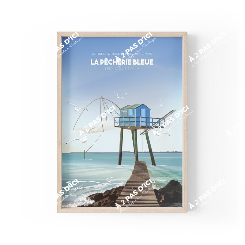 Affiche - Pornic - La Pêcherie Bleue - Destination
