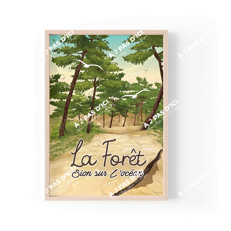 Affiche - Saint-Hilaire-de-Riez - Sion - sur - l'ocean - La forêt