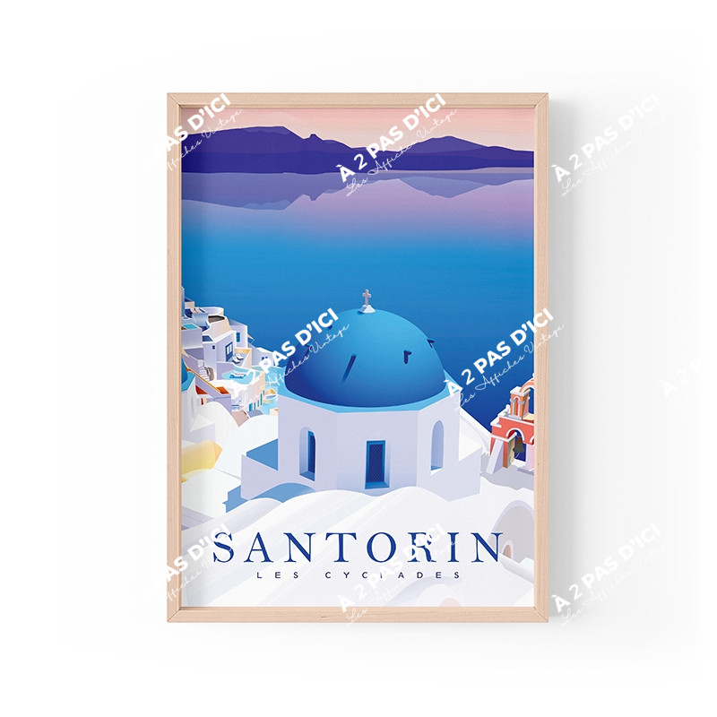 Affiche - Grèce - Santorin