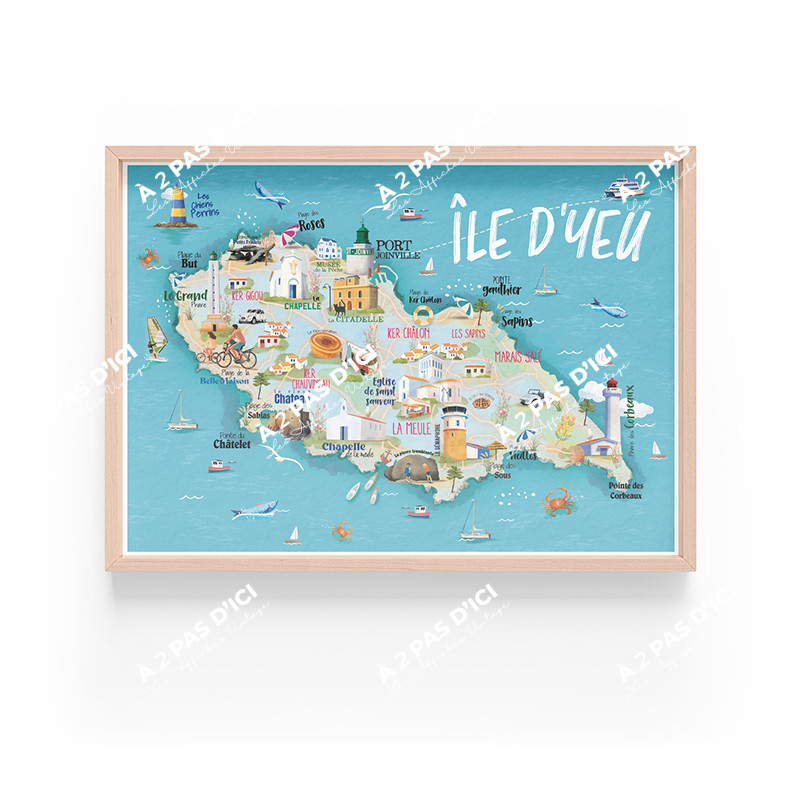 Carte postale - carte Ile d'Yeu
