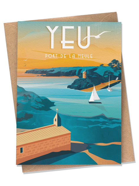 Carte postale - Ile d'Yeu - Port de la Meule - Vintage