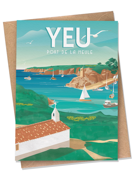 Carte postale - Ile d'Yeu - Port de la Meule