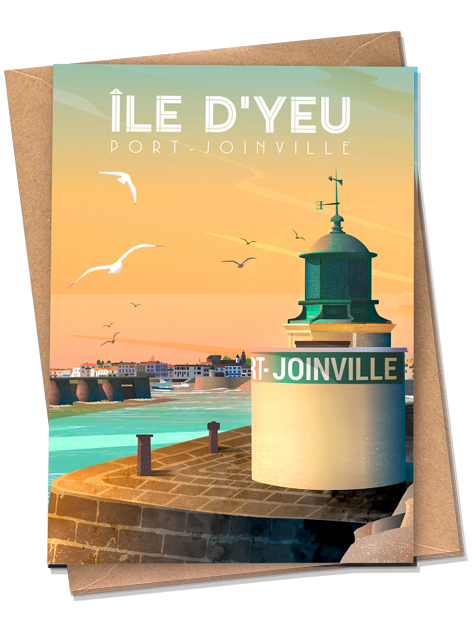 Carte postale - Ile d'Yeu - Port Joinville - Vintage