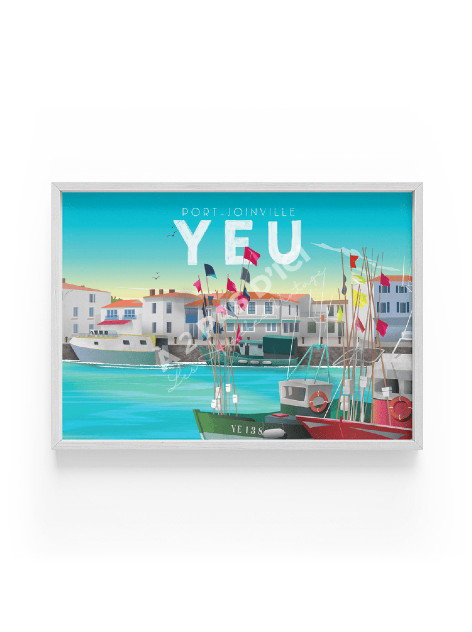 Carte postale - Ile d'Yeu - Port Jonville - Le Port