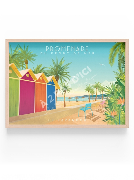 Carte postale - Le Lavandou - Promenade du front de mer