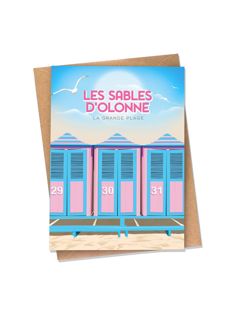 Carte postale - Les Sables d'Olonne - Cabines de Plage