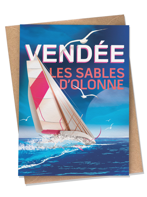 Carte postale - Les Sables d'Olonne - Vendée Globe