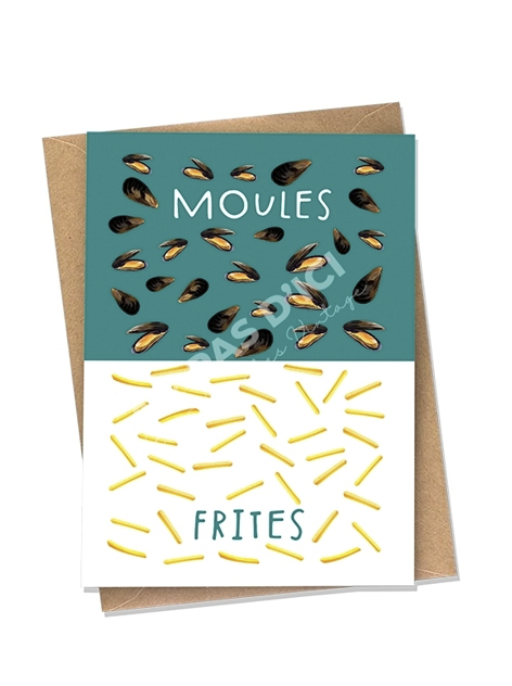 Carte postale Moules-Frites