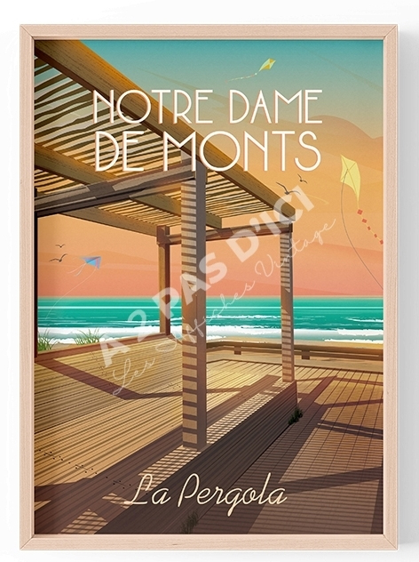 Carte postale - Notre Dame de Monts - La pergola - vintage