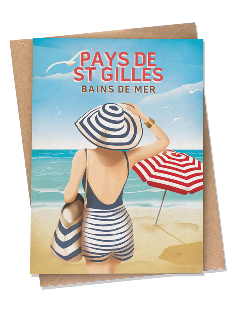 Carte postale - Saint-Gilles-Croix-de-Vie - Bains de Mer