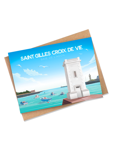 Carte postale - Saint-Gilles-Croix-de-Vie - La Baie de l'Adon