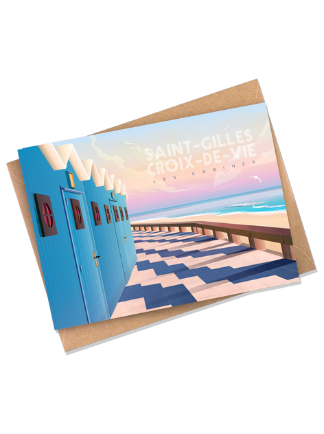 Carte postale - Saint-Gilles-Croix-de-Vie - Les Cabines