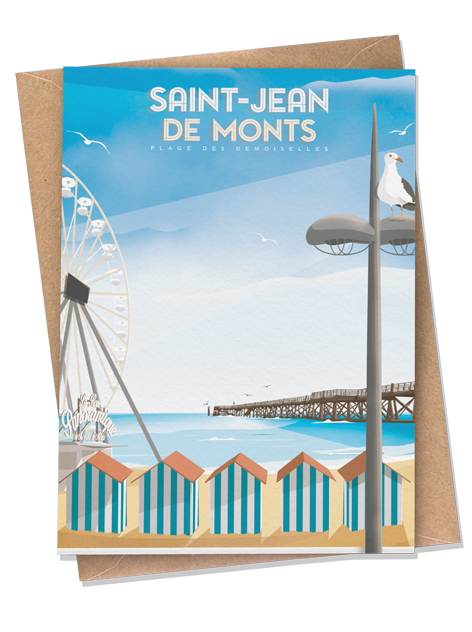 Carte postale - Saint-Jean-de-Monts - Bleu