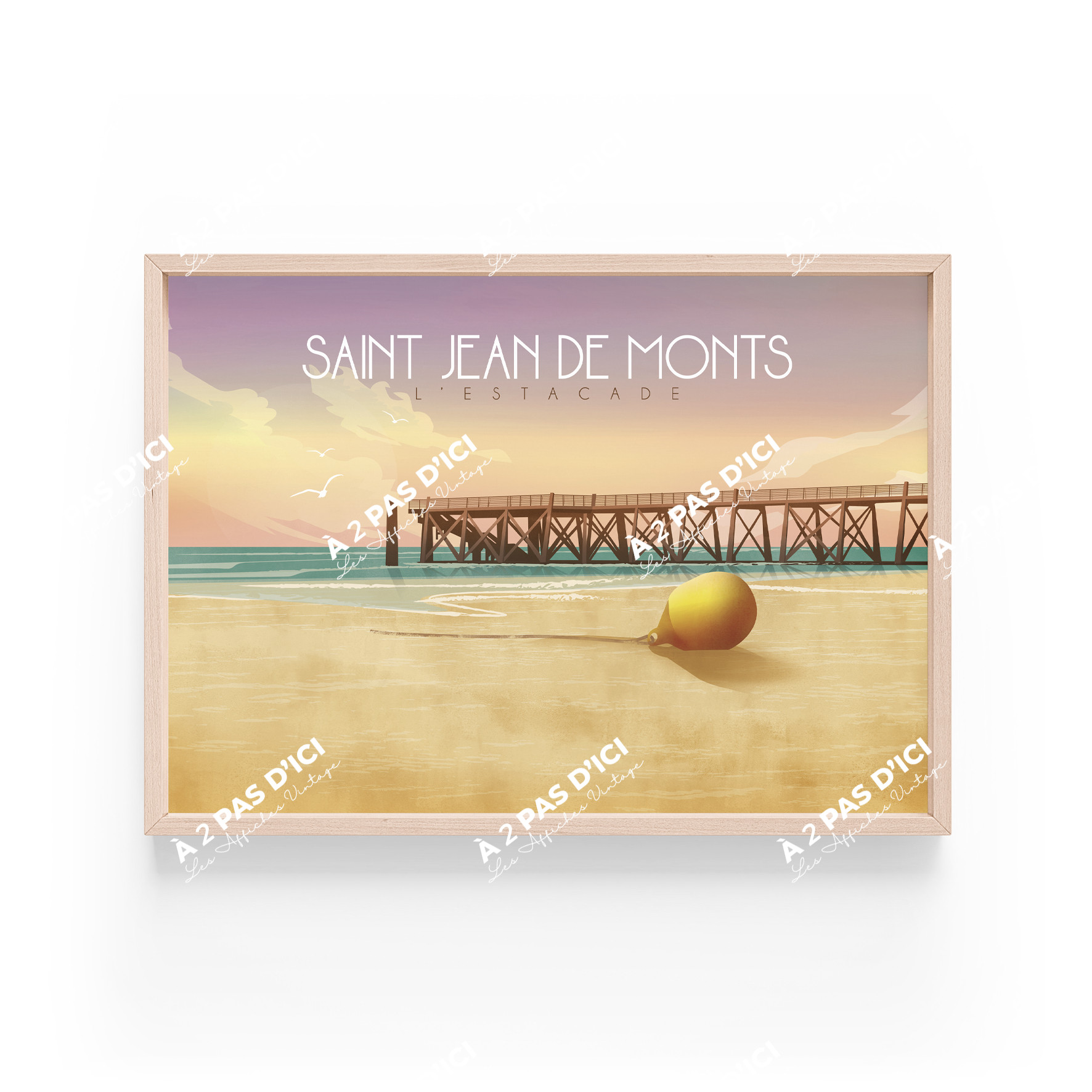 Carte postale - Saint-Jean-de-Monts - Estacade - La bouée
