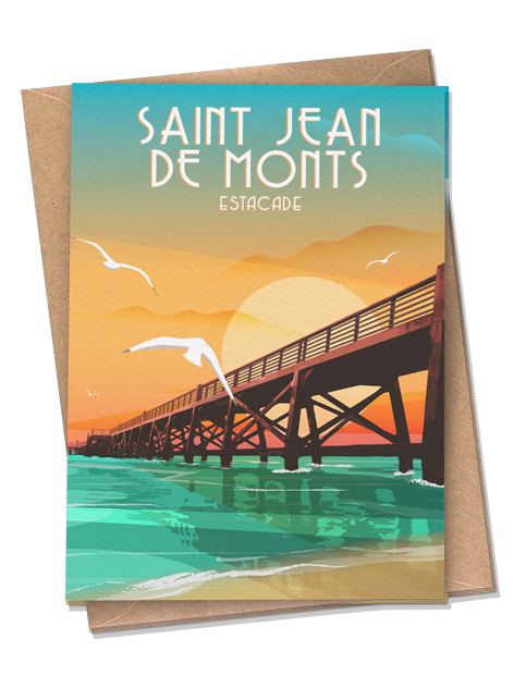 Carte postale - Saint-Jean-de-Monts - Estacade