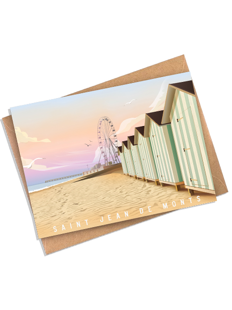 Carte postale - Saint-Jean-de-Monts - La plage