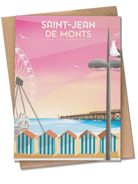 Carte postale - Saint-Jean-de-Monts - Rose