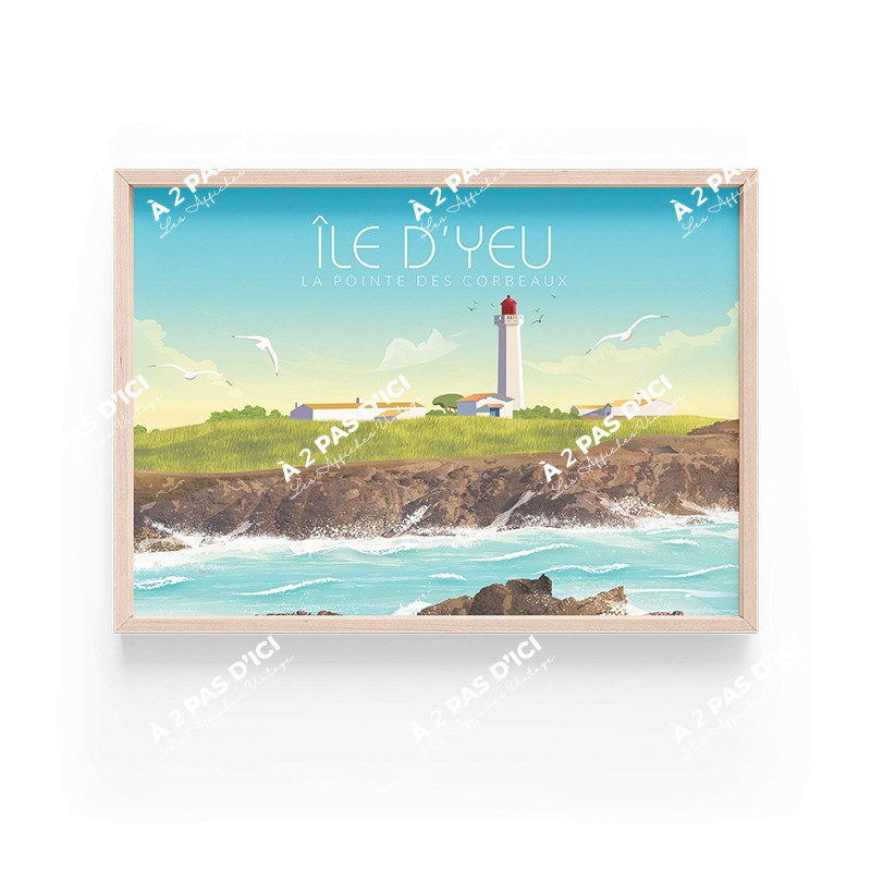 Affiche - Ile d'Yeu - La Pointe des Corbeaux