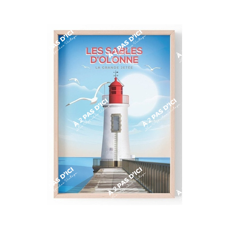 Affiche - Les Sables d'Olonne - La grande Jetée