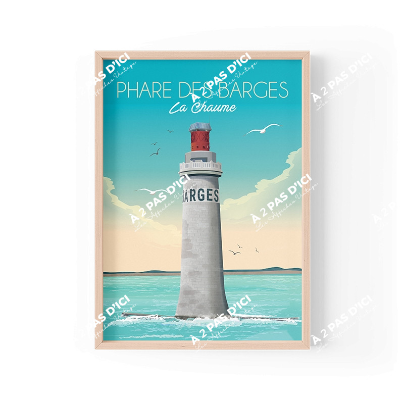 Affiche - Les Sables-d'Olonne -  Phare des Barges