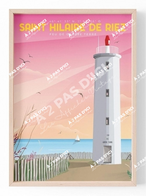 Saint-Hilaire-de-Riez - Feu de Grosse Terre Rose - Magnet