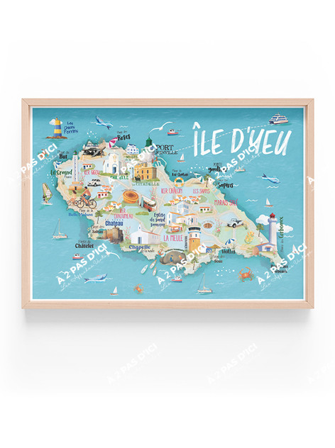 Magnet - Ile d'Yeu - Carte