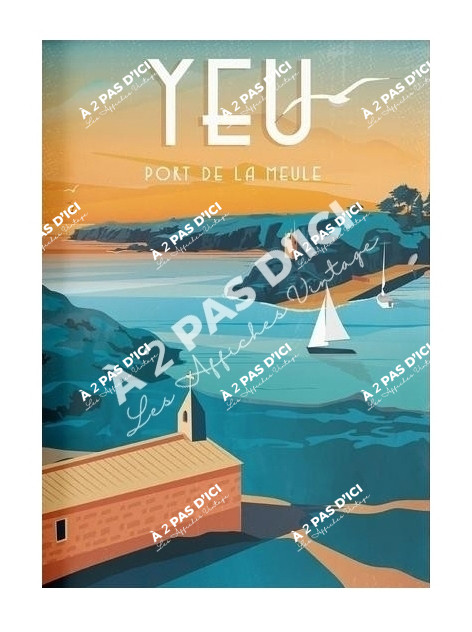 Magnet - Ile d'Yeu - Port de la Meule - Vintage
