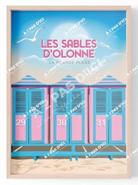Magnet - Les Sables d'Olonne - Cabines de Plage