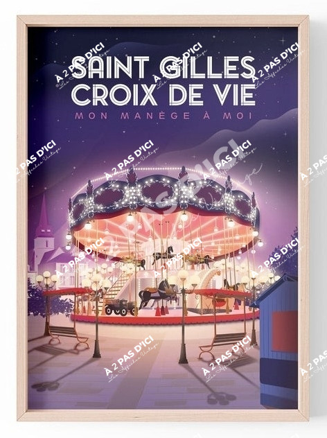 Magnet - Saint-Gilles-Croix-de-Vie - Carrousel - By Night