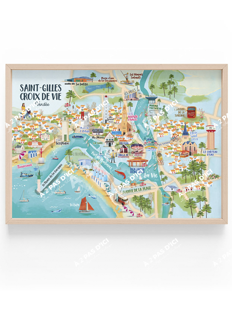 Magnet - Saint-Gilles-Croix-de-Vie - Carte