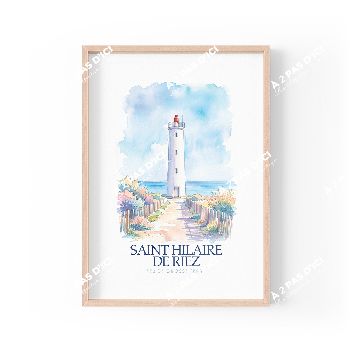 Magnet - Saint-Gilles-Croix-de-Vie - Feu de grosse terre - aquarelle