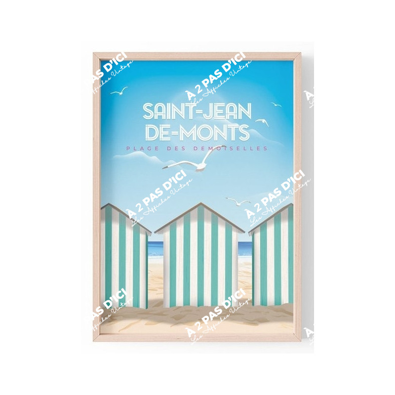 Magnet - Saint-Jean-de-Monts - Cabines de plage