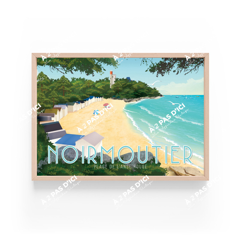 Affiche - Noirmoutier - L'Anse rouge