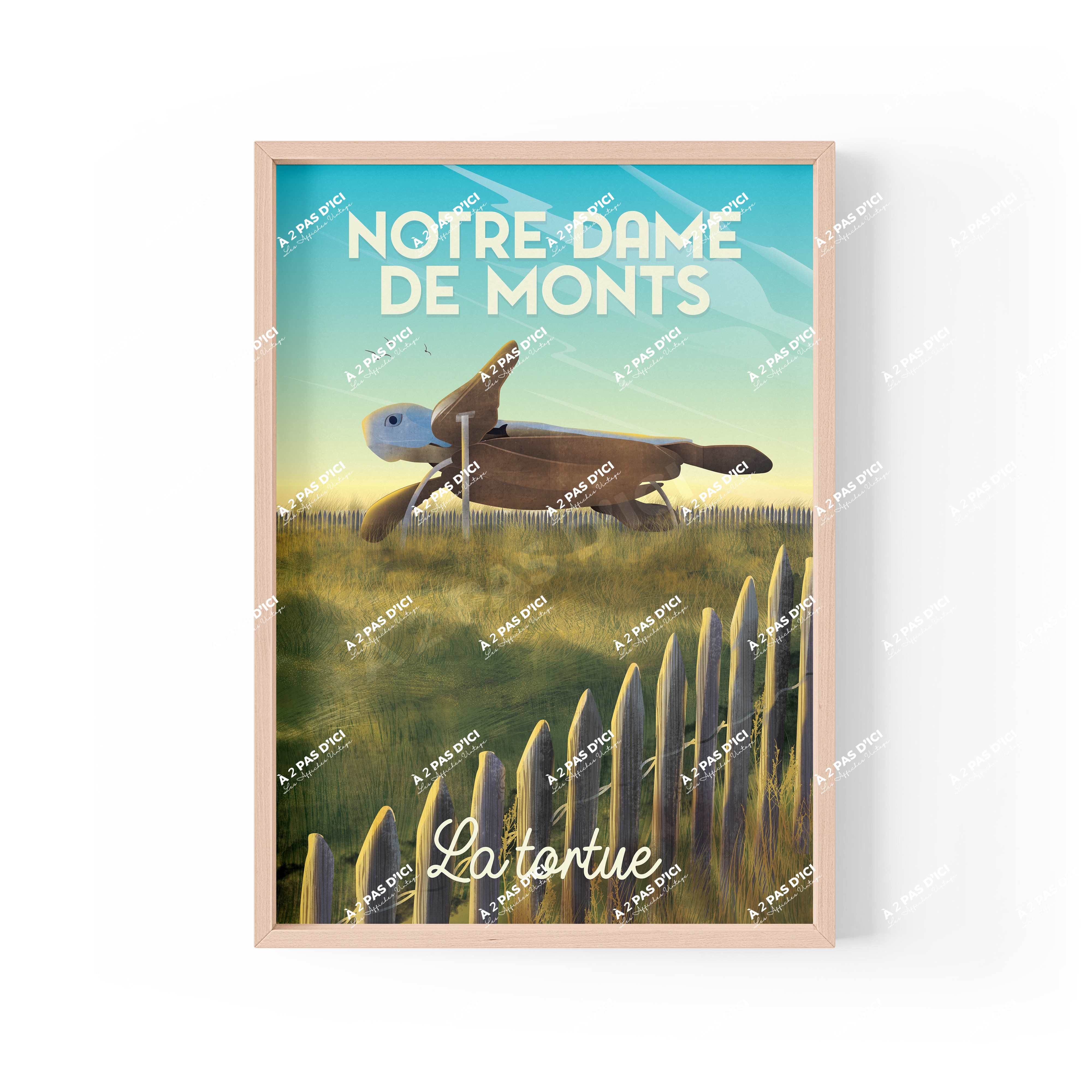 Affiche - Notre Dame de Monts - La tortue
