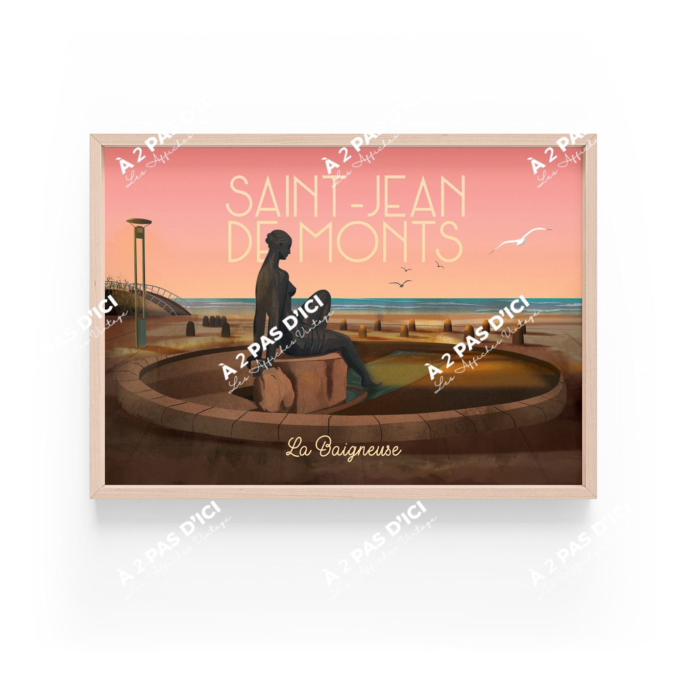 Affiche - Saint-Jean-de-Monts - La baigneuse