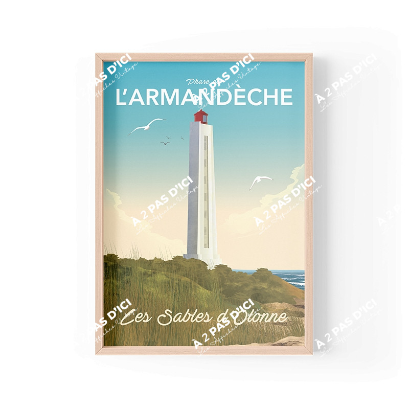 Affiche - Les Sables-d'Olonne - Phare L'Armandeche