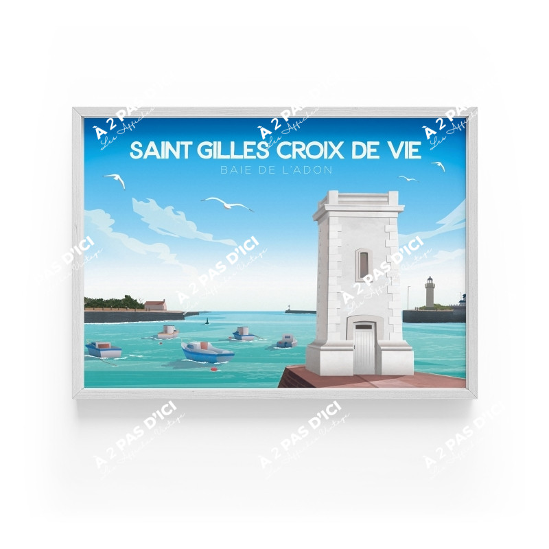 Affiche - Saint-Gilles-Croix-de Vie - La Baie de l'Adon