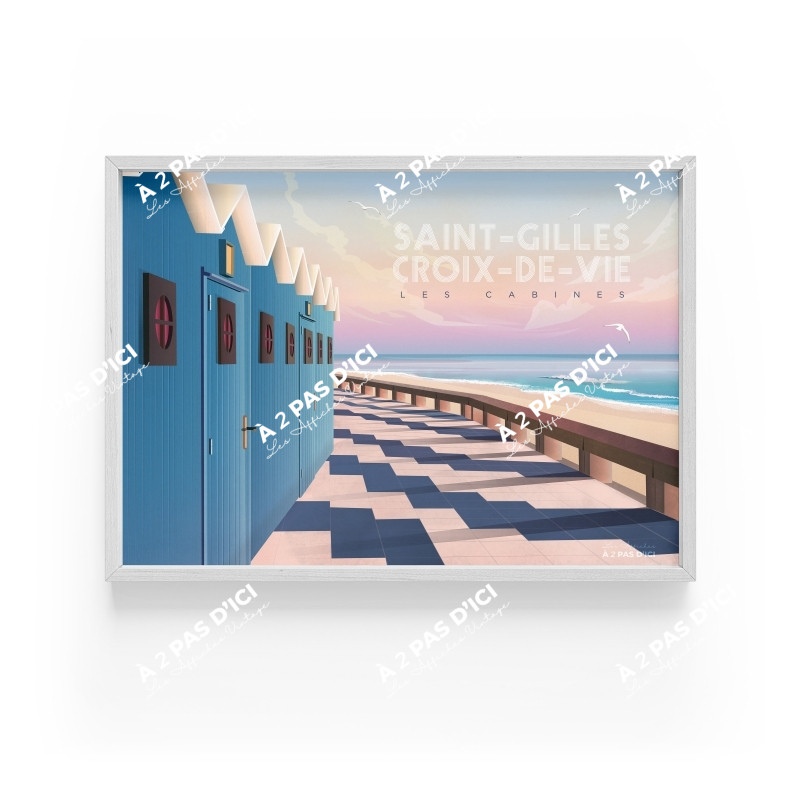 Affiche - Saint-Gilles-Croix-de-Vie - Les Cabines