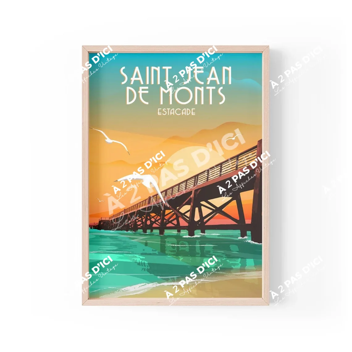Affiche - Saint-Jean-de-Monts - Estacade - Vintage