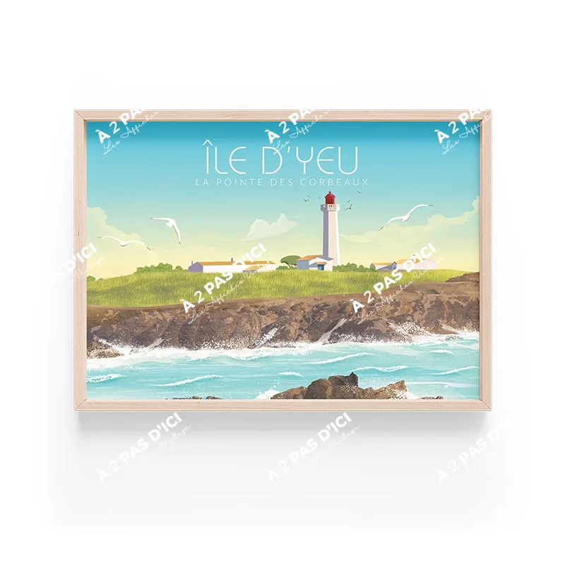 Affiche - Ile d'Yeu - La Pointe des Corbeaux