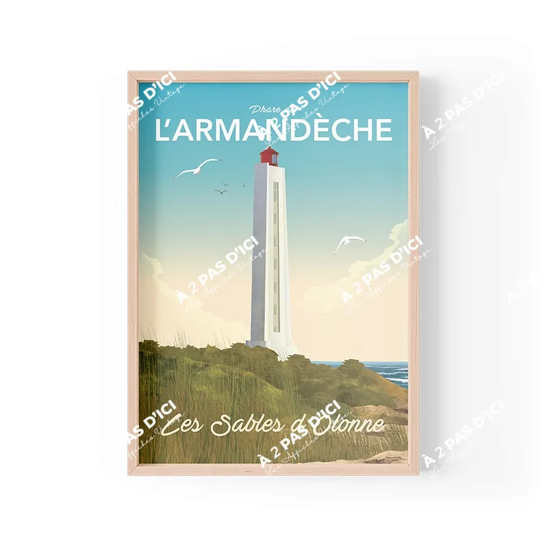 Affiche - Les Sables-d'Olonne - Phare L'Armandeche
