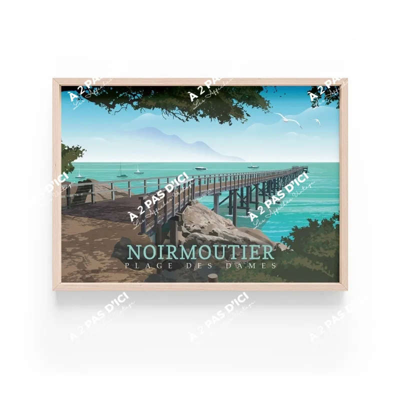 Affiche - Noirmoutier - Plage des Dames