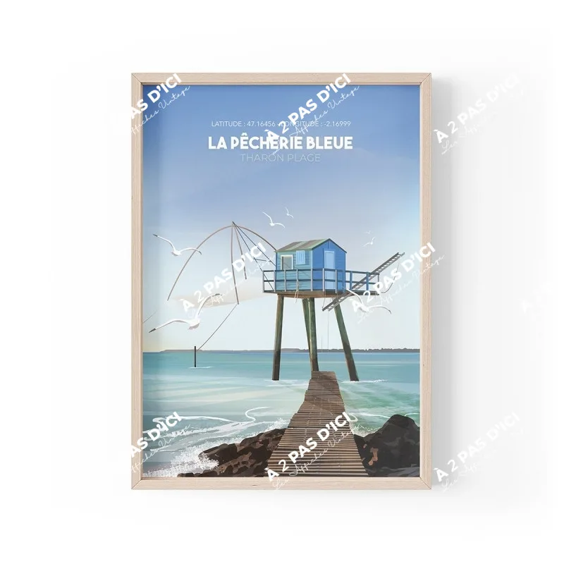 Affiche - Pornic - La Pêcherie Bleue - Destination