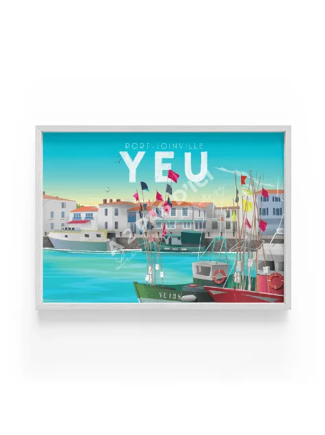 Carte postale - Ile d'Yeu - Port Jonville - Le Port
