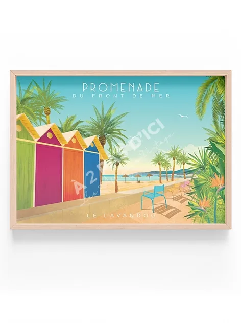 Carte postale - Le Lavandou - Promenade du front de mer
